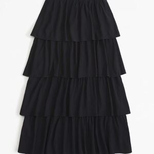 Abercrombie & Fitch Black Tiered Skirt